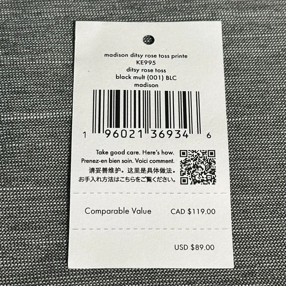 Kate Spade Madison Card Case in Rose Toss - Picture 4 of 4